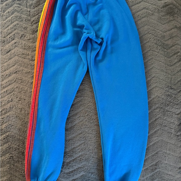 Bundle / lot Aviator Nation Blue Jogger Set with Rainbow Stripes - small - Picture 7 of 8